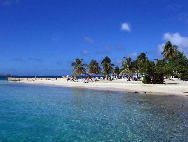 Protestant Cay Beach, St. Croix. Hotel on the Cay is located on this little island.