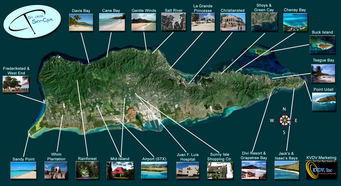 Aerial views of St. Croix.