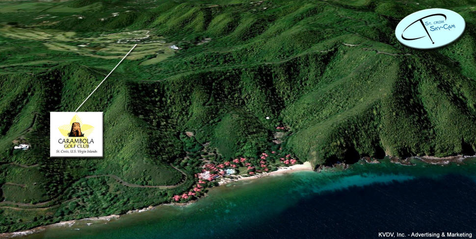 Aerial view of Davis Bay on St. Croix's North Shore