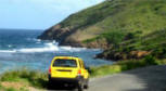 Jeep on St. Croix coast road