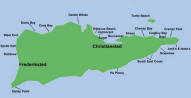 Map of St. Croix Beaches