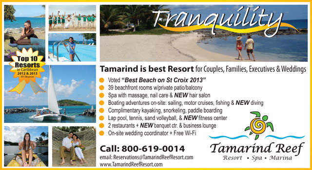 Tamarind Reef Resort, Spa, Marina, St Croix, beachfront