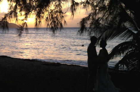 Wedding at Sunset on Cane Bay Beach on St. Croix